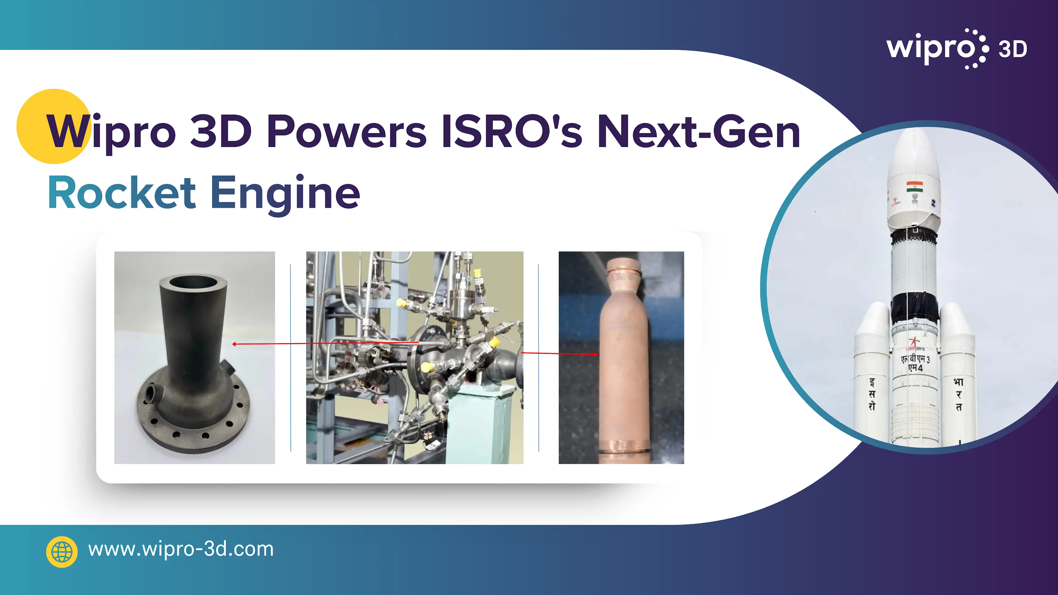Wipro 3D Supplies Key Parts for ISRO’s New Rocket Engine Test